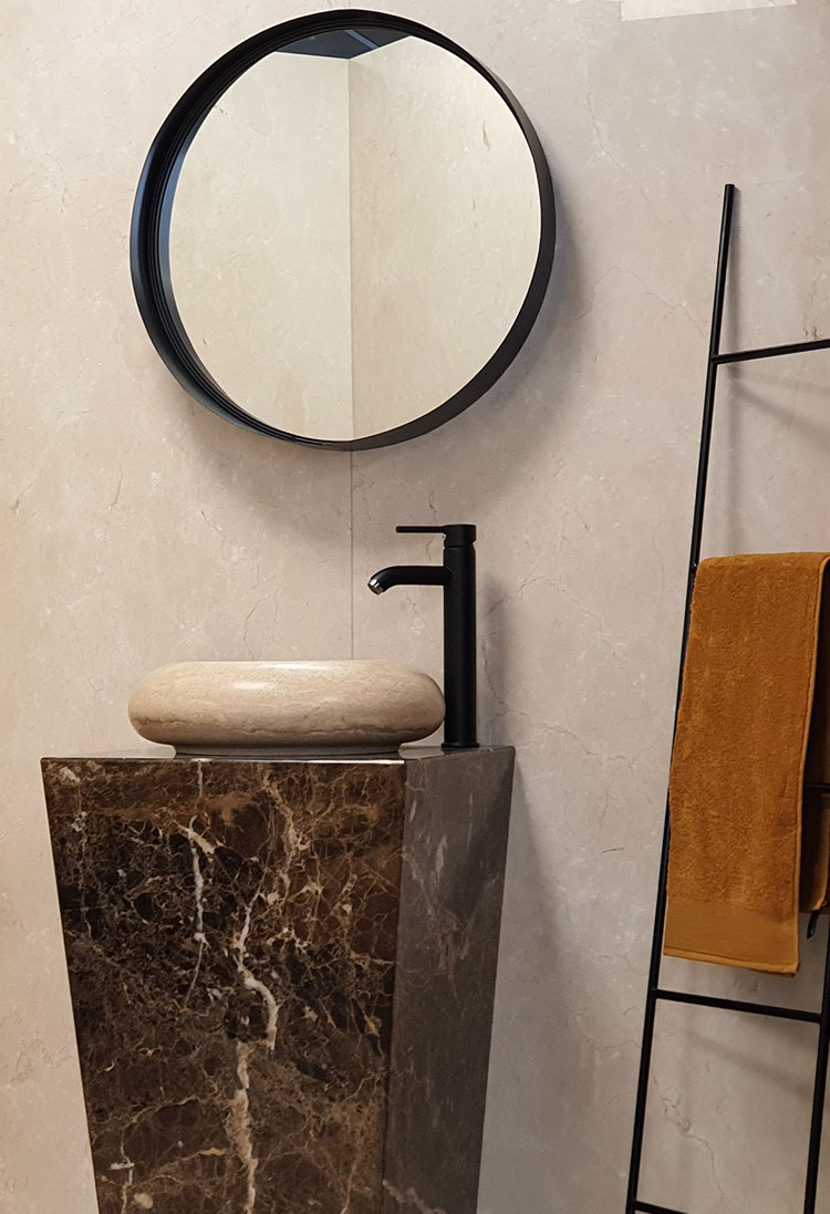 Meuble vasque en granit pour salle de bain